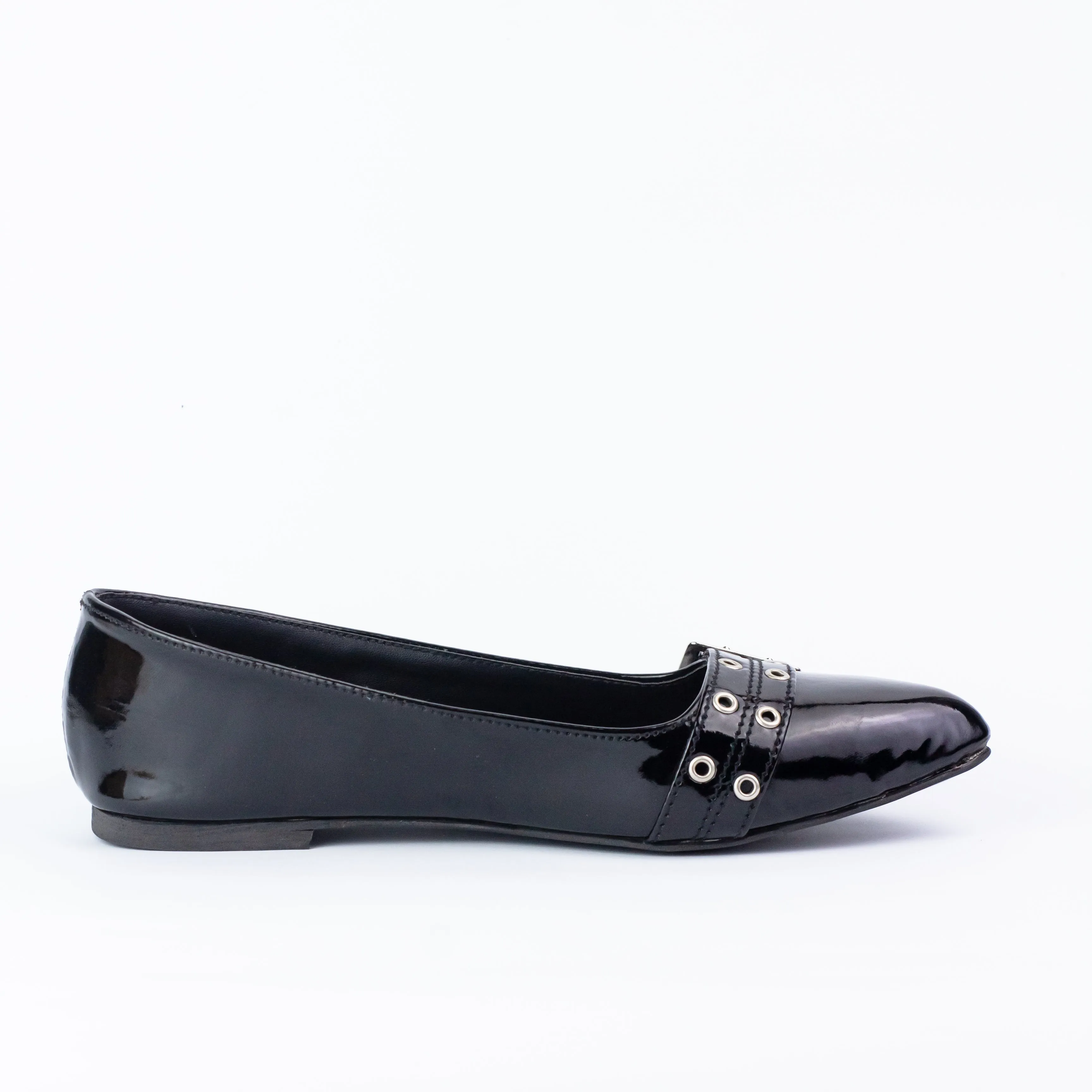 Spunkz Ballerina Black Patent Pump Shoes - 11044