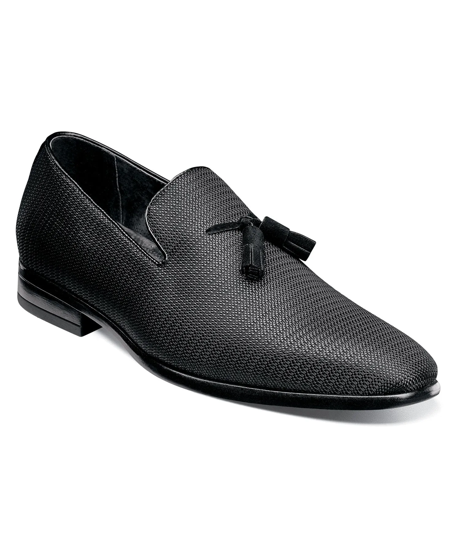 Stacy Adams Tazewell Plain Toe Tassel Slip On Dress Shoe - Black