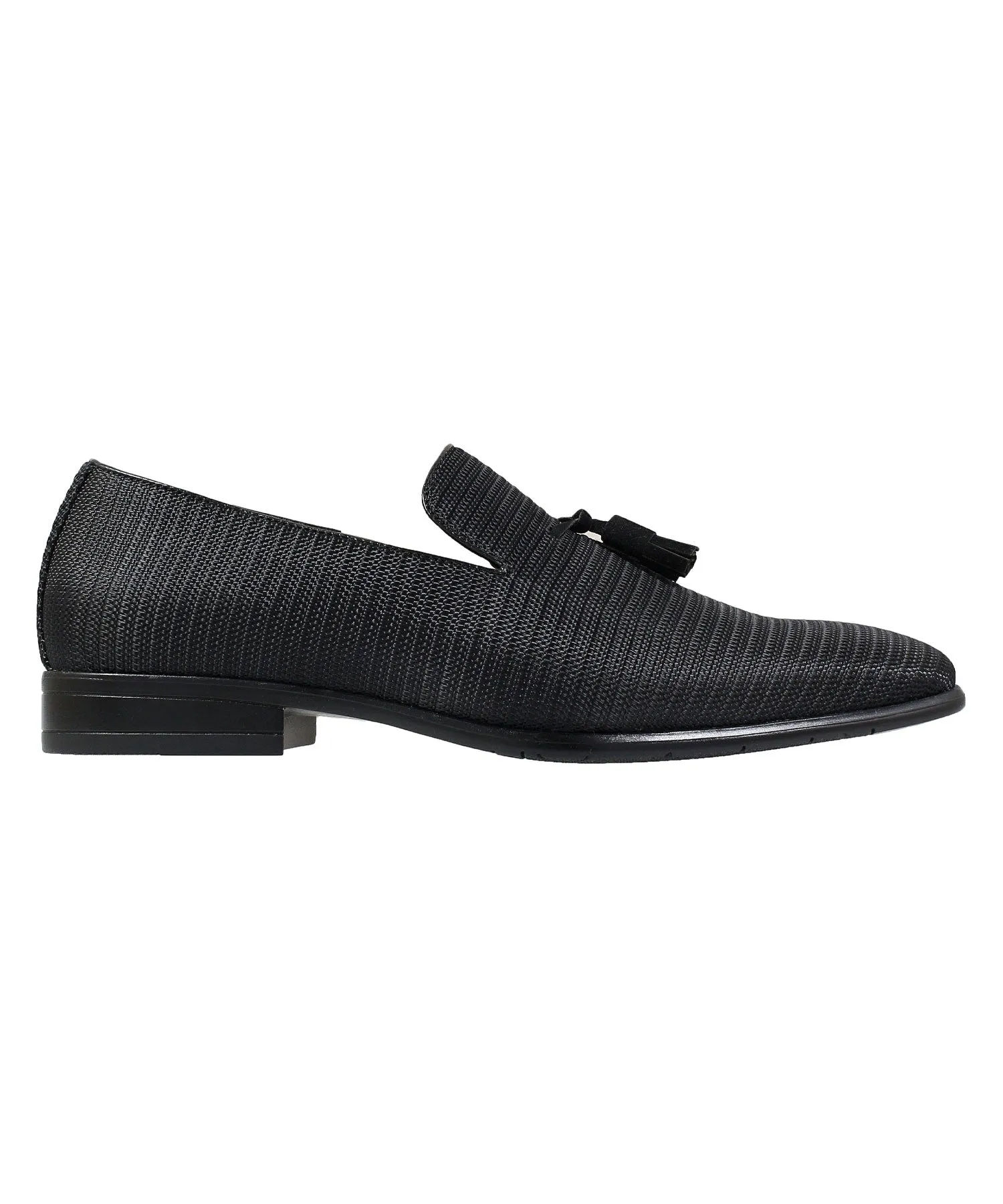 Stacy Adams Tazewell Plain Toe Tassel Slip On Dress Shoe - Black