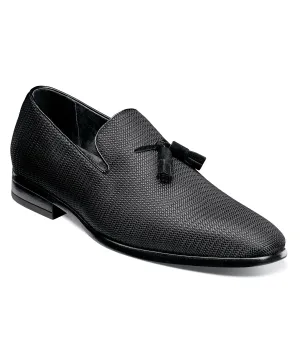 Stacy Adams Tazewell Plain Toe Tassel Slip On Dress Shoe - Black