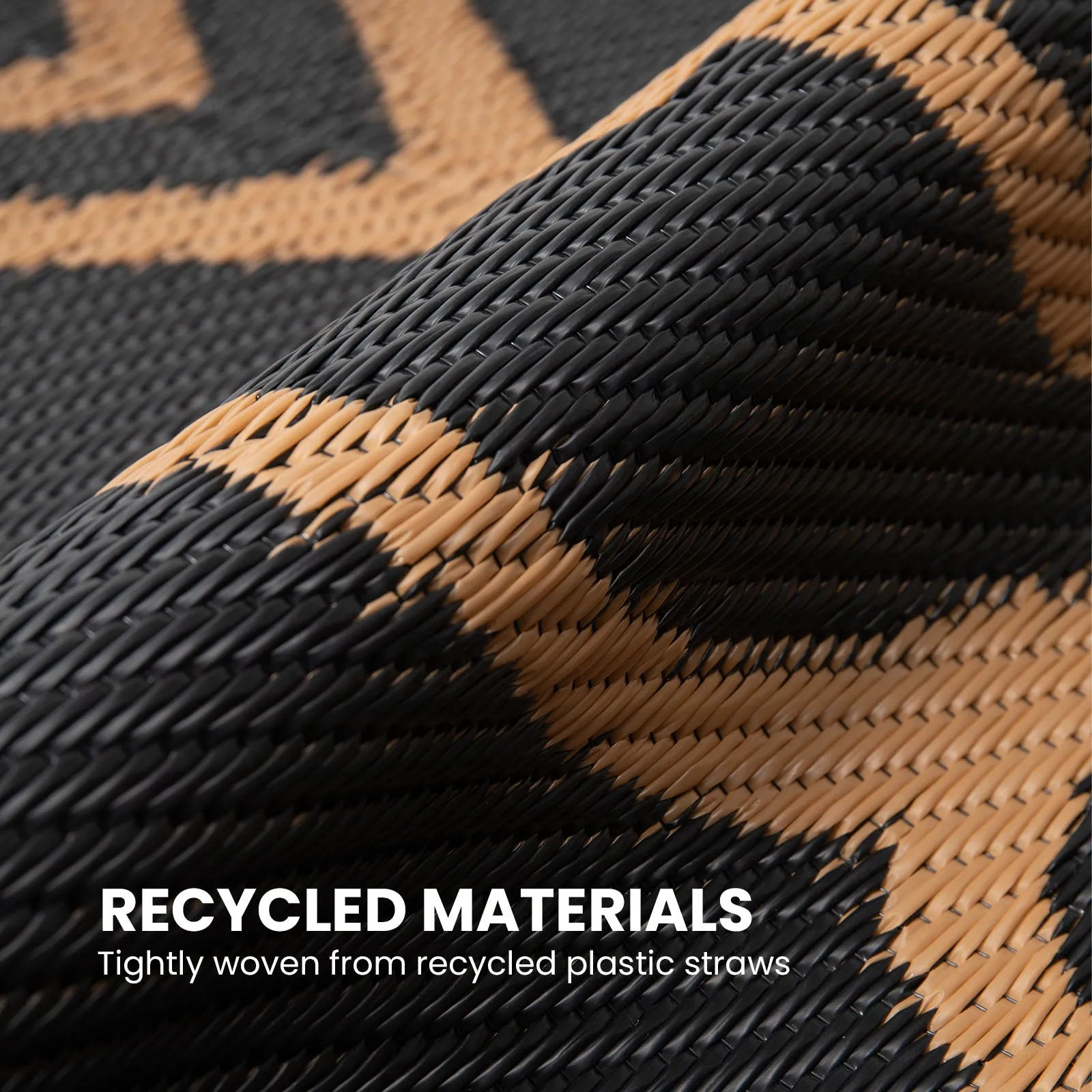 STRICKLANDHOME Outdoor Rug , Reversible Plastic Straw Rug for Patio, Waterproof Large Outdoor Carpet for RV, Patio, Camping, Backyard, Deck, Picnic, Beach