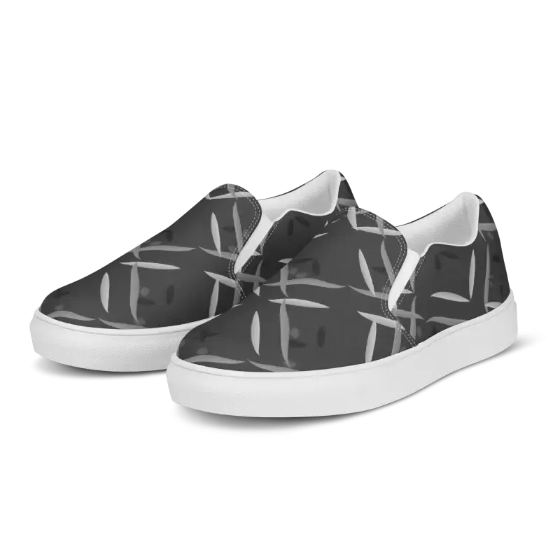Stylish Black Men's Slip Canvas Shoes that Stand