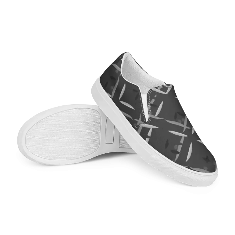 Stylish Black Men's Slip Canvas Shoes that Stand