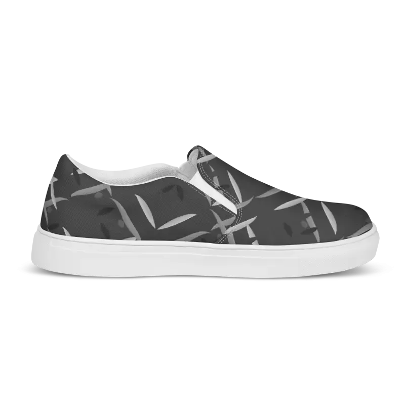 Stylish Black Men's Slip Canvas Shoes that Stand