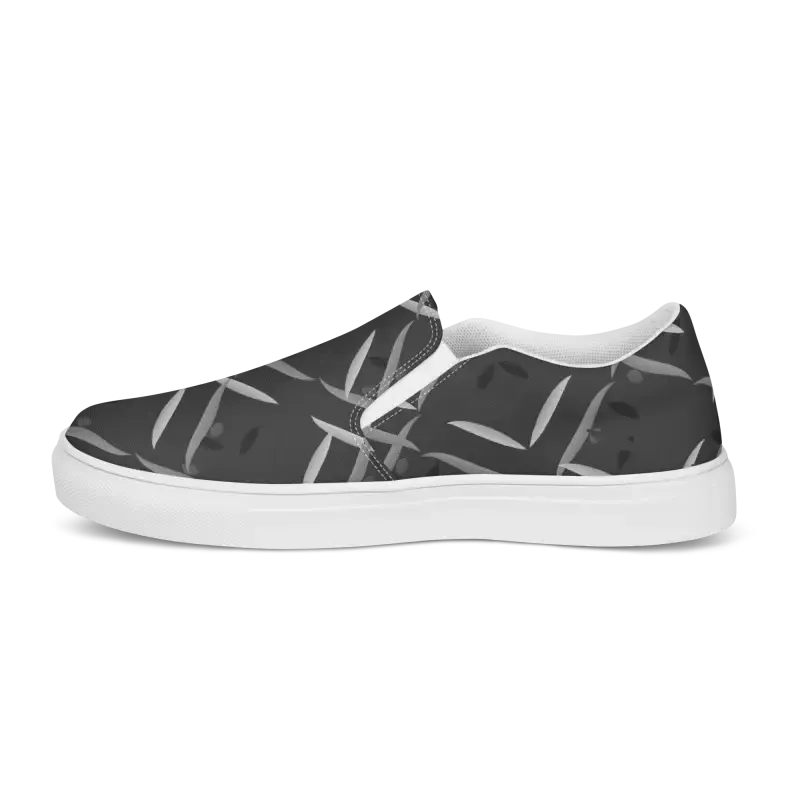 Stylish Black Men's Slip Canvas Shoes that Stand