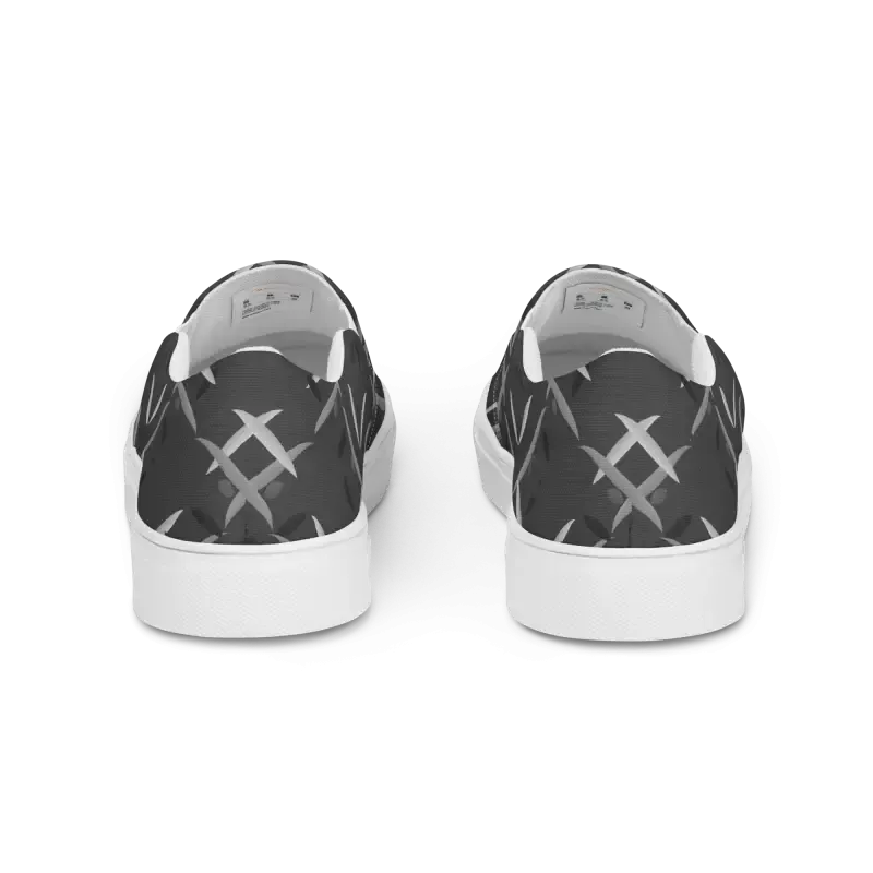 Stylish Black Men's Slip Canvas Shoes that Stand