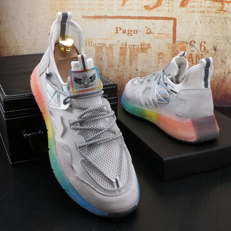 Summer High-top Board Shoes Wild Breathable Sports Casual Shoes Personalized Heightened Men's Shoes