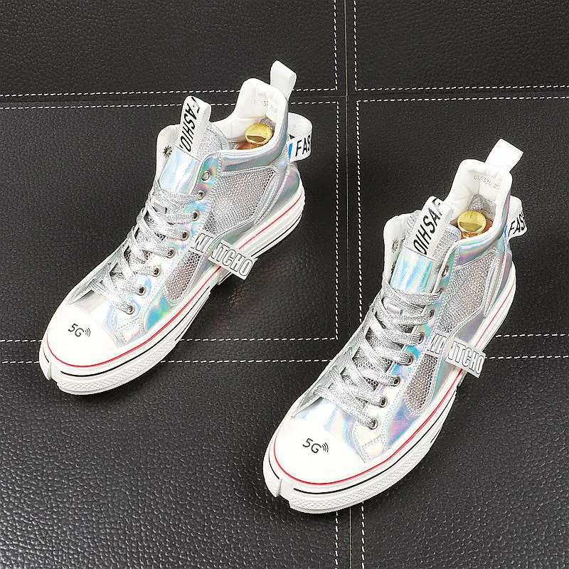 Summer Men high tops Breathable cool flats thick bottom Shoes skateboard Man Trending Leisure Shoes web celebrity zapatos hombre