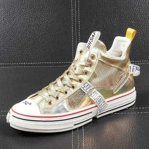 Summer Men high tops Breathable cool flats thick bottom Shoes skateboard Man Trending Leisure Shoes web celebrity zapatos hombre