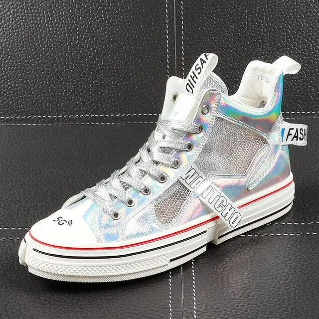Summer Men high tops Breathable cool flats thick bottom Shoes skateboard Man Trending Leisure Shoes web celebrity zapatos hombre