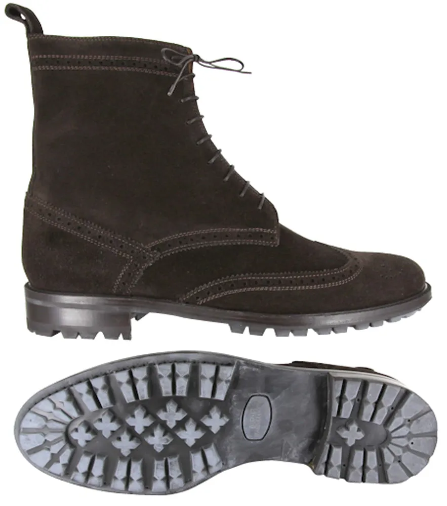 Sutor Mantellassi Dark Brown Wingtip Boots