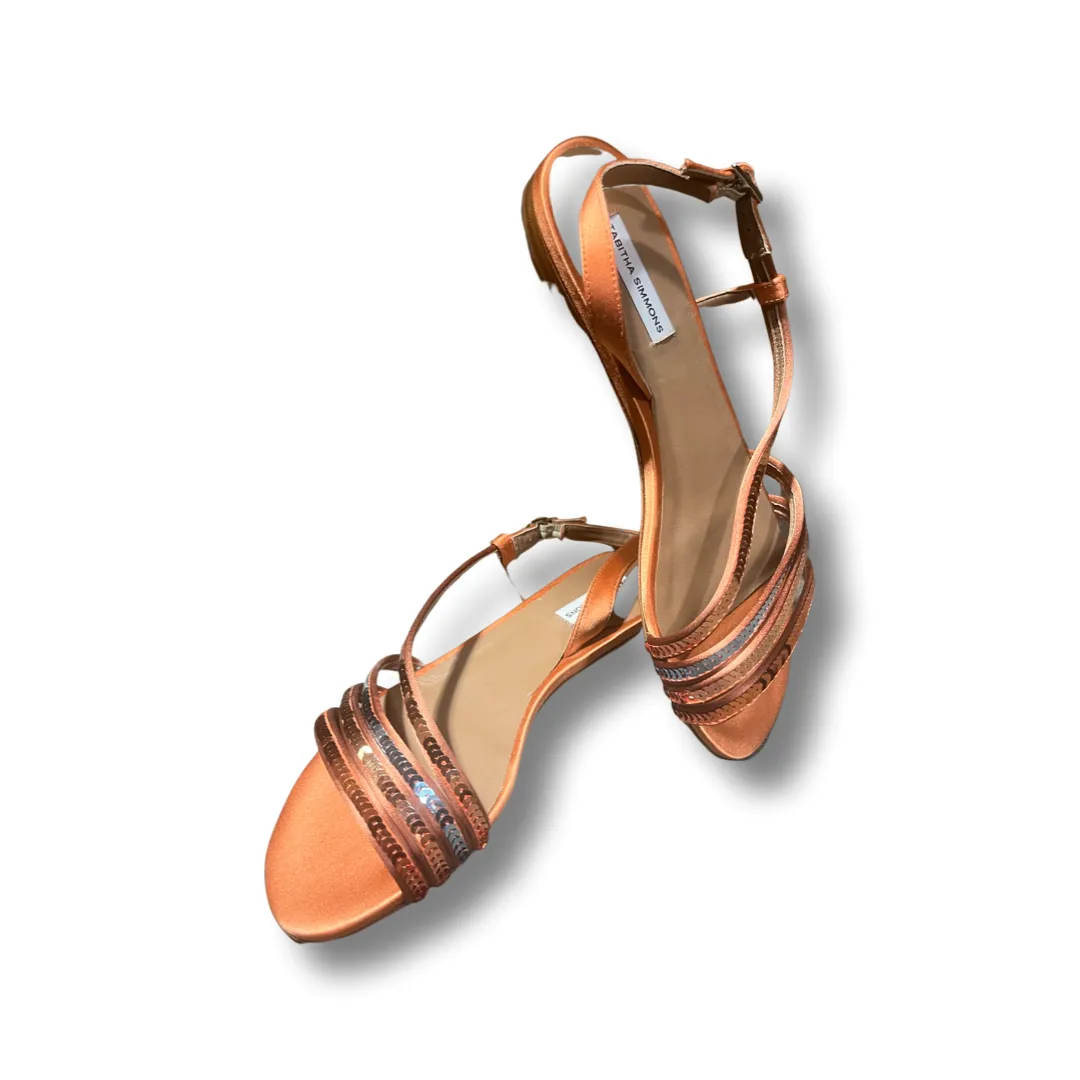 Tabitha Simmons BETTY Peach Satin/Multi Peach Seq