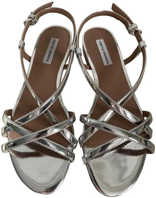 Tabitha Simmons Sarlo Silver Specchio Flats