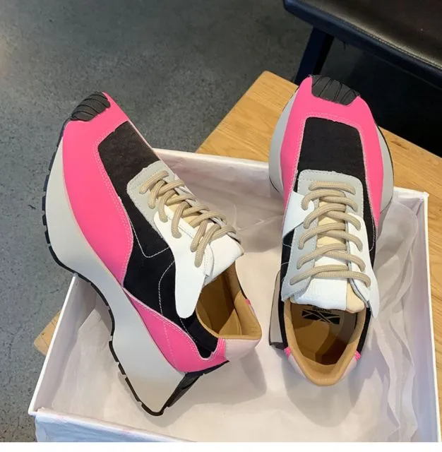 Thick Sole Casual Daddy Shoes Mixcolor