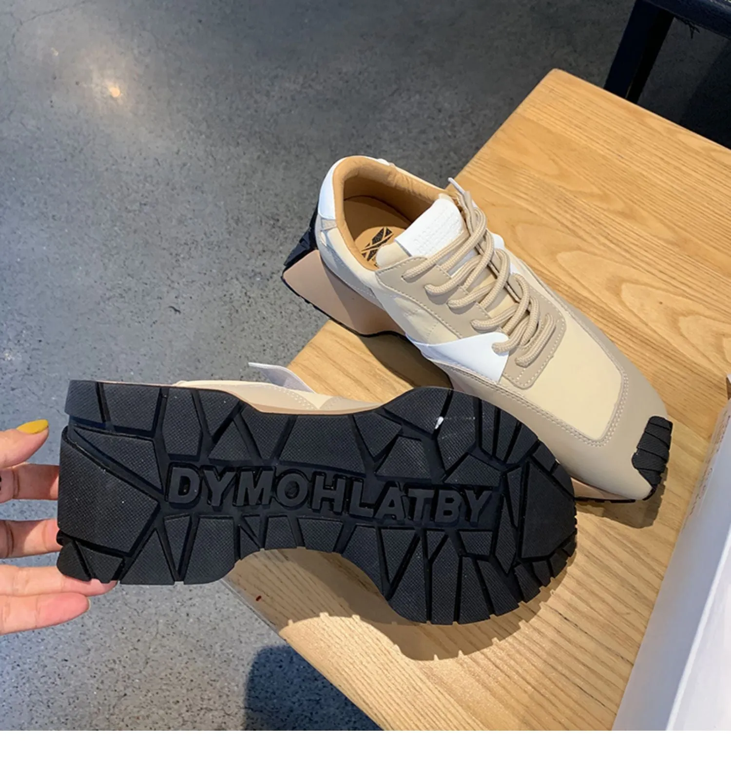 Thick Sole Casual Daddy Shoes Mixcolor