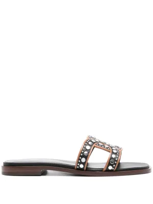 Tods Black Sandals