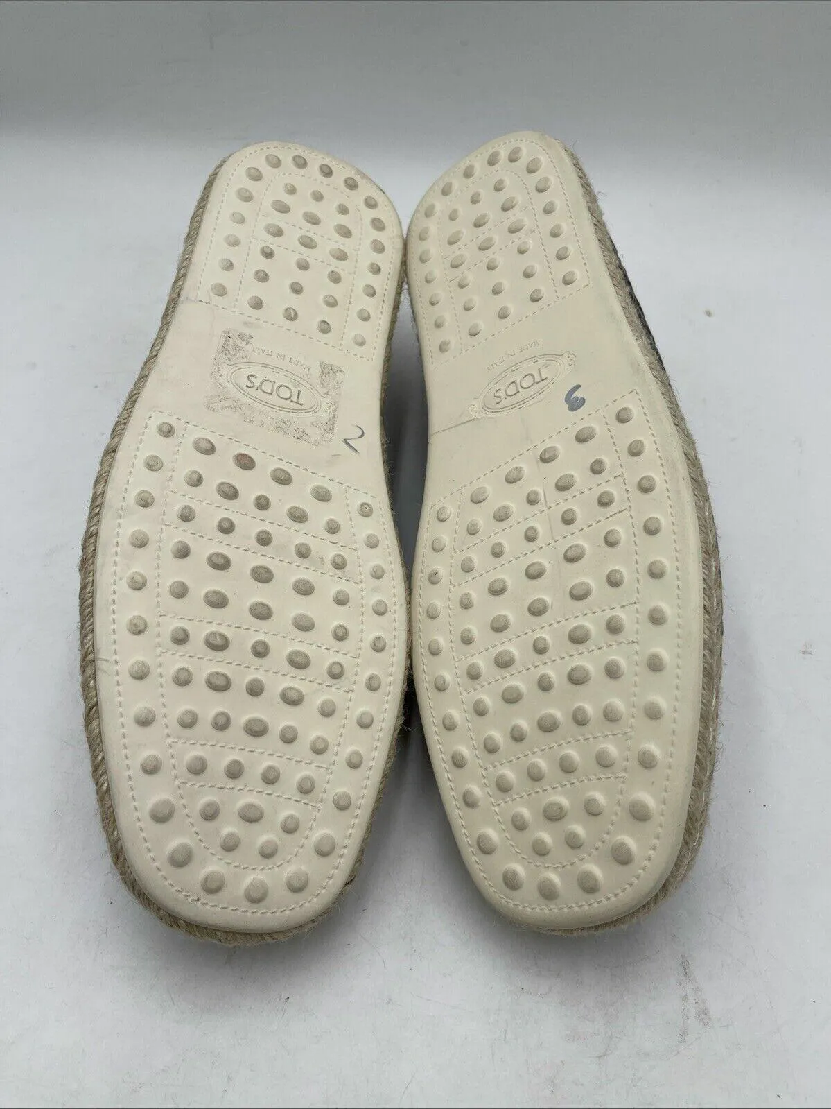 TOD’s Brown Croc Print Leather Moc Toe Espadrille Loafers Men’s Size 7.5 - Very Good