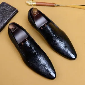 Top Layer Cowhide Men's Leather Shoes Casual Leather Shoes Men's Genuine Leather Formal Men's Shoes Top Layer Cowhide British Business Loafers27102