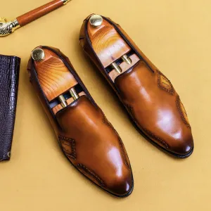 Top Layer Cowhide Men's Leather Shoes Top Layer Cowhide Men's Shoes Men's Casual Leather Business Leather Shoes Handmade Lazy Men's Loafers 89889
