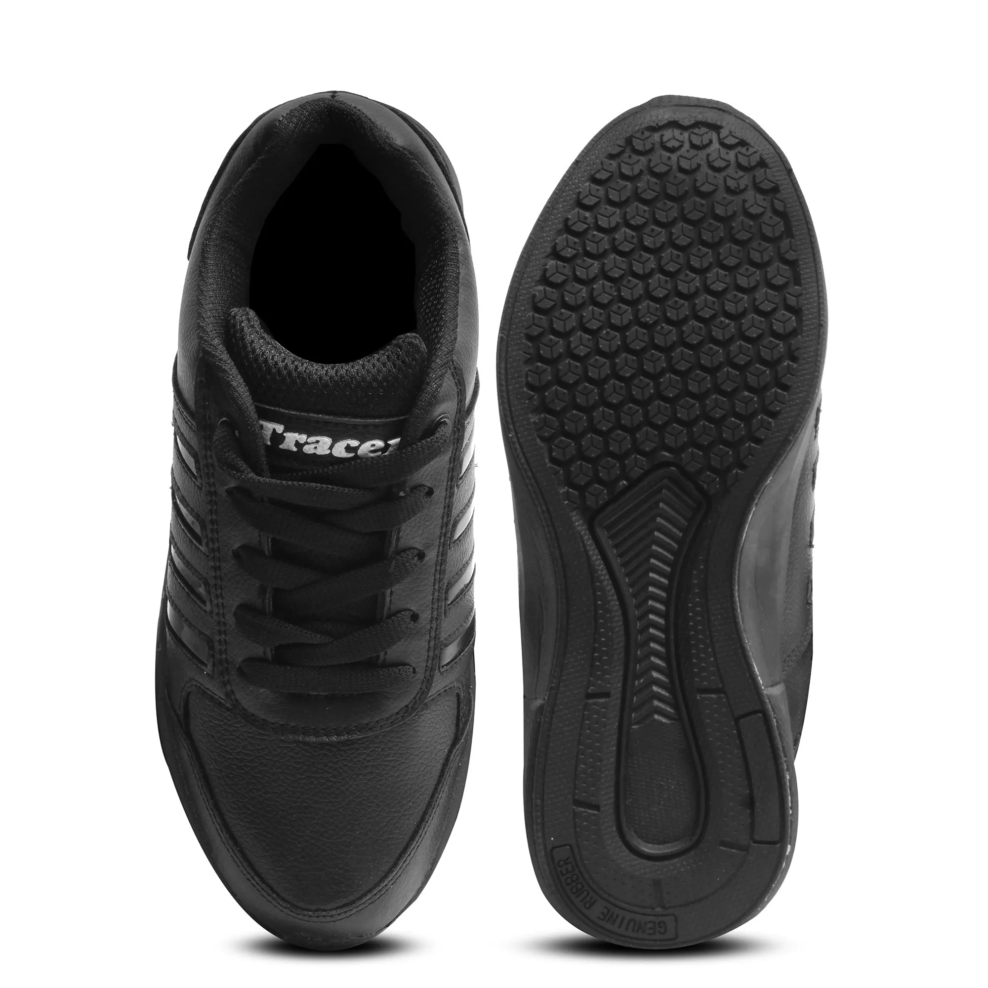 Tracer TR-2 Unisex Lightweight School Shoes with Laces (6-11) - Black