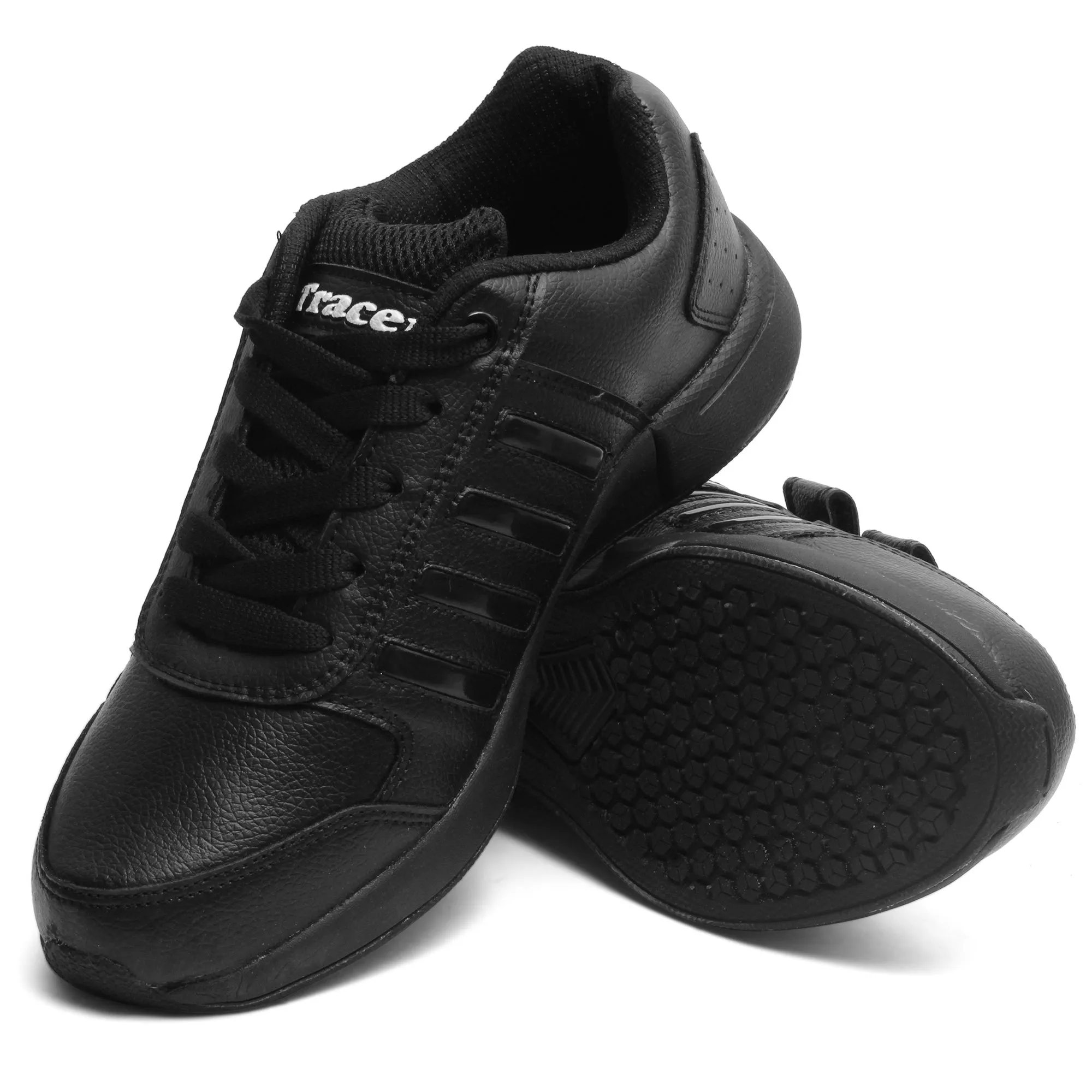 Tracer TR-2 Unisex Lightweight School Shoes with Laces (6-11) - Black