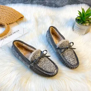 Trendy Winter Leather Non-Slip Women's Flat Loafer