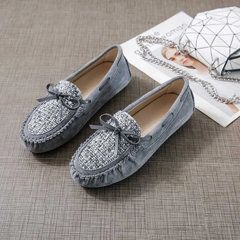Trendy Winter Leather Non-Slip Women's Flat Loafer