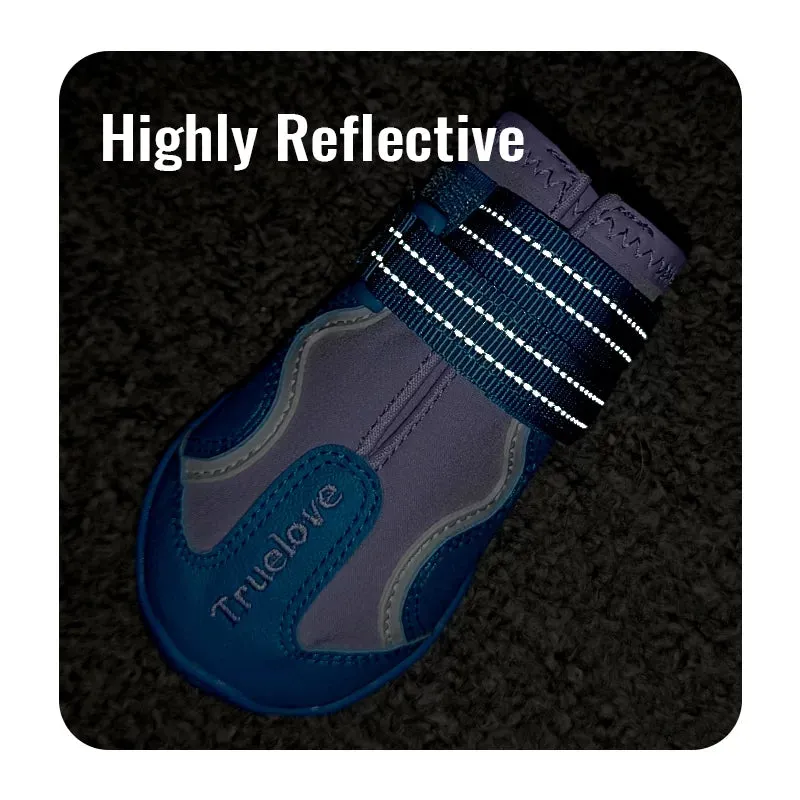 Truelove Outdoor Safety Shoes Reflective Straps and TPR Sole Waterproof Dog Booties  Style Number: TLS3963