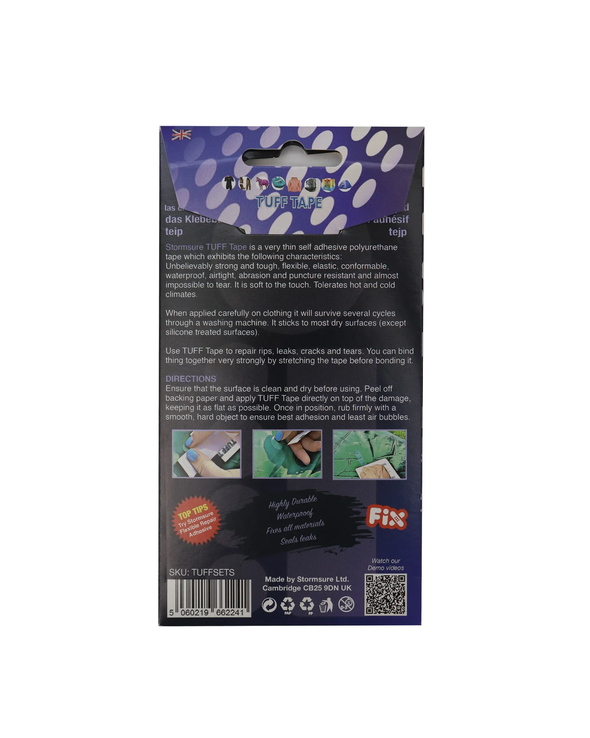 TUFF Tape Emergency Repair - Assorted 6-Pack - Waterproof & Airtight