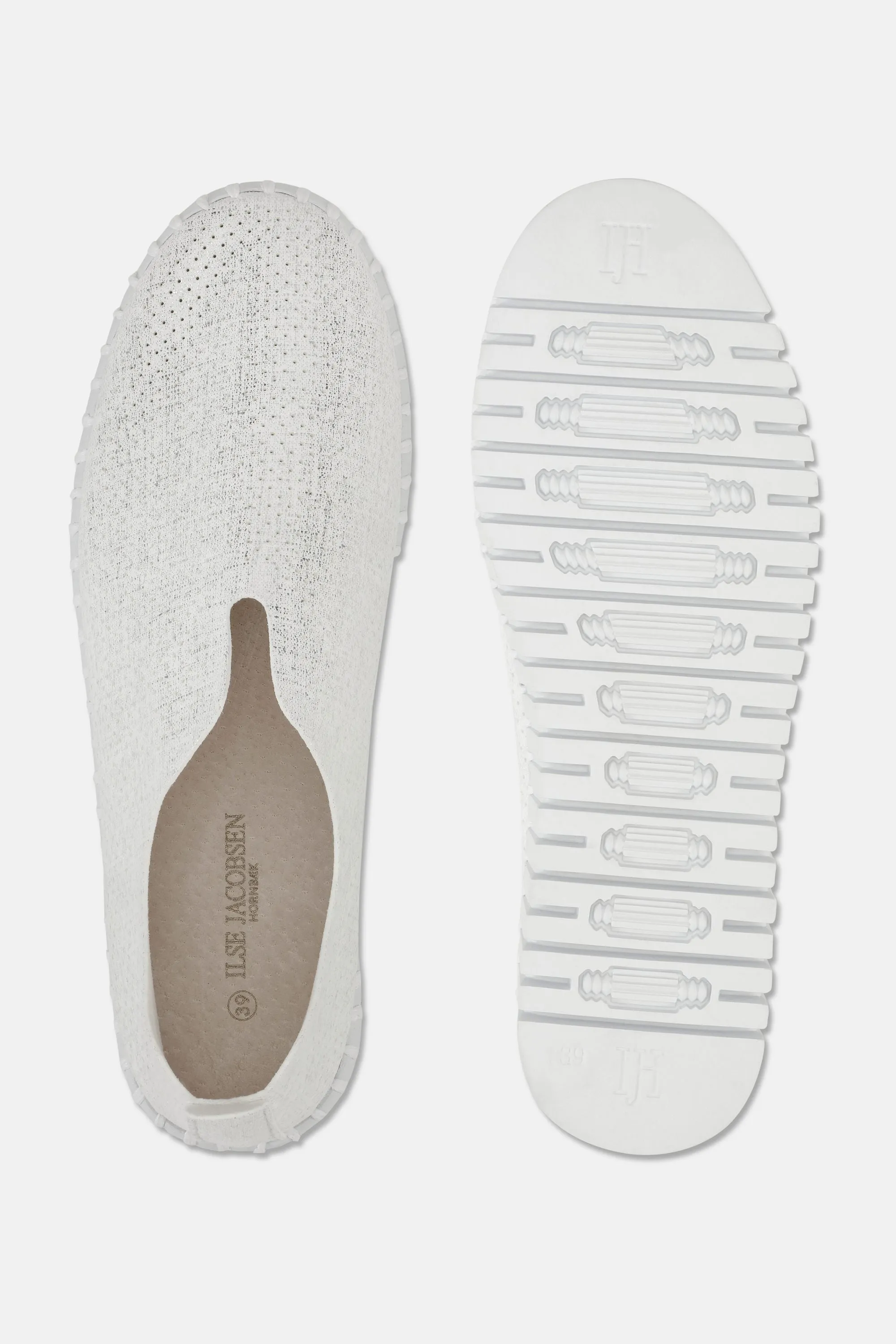 Tulip Plattformsko Glitter - White White