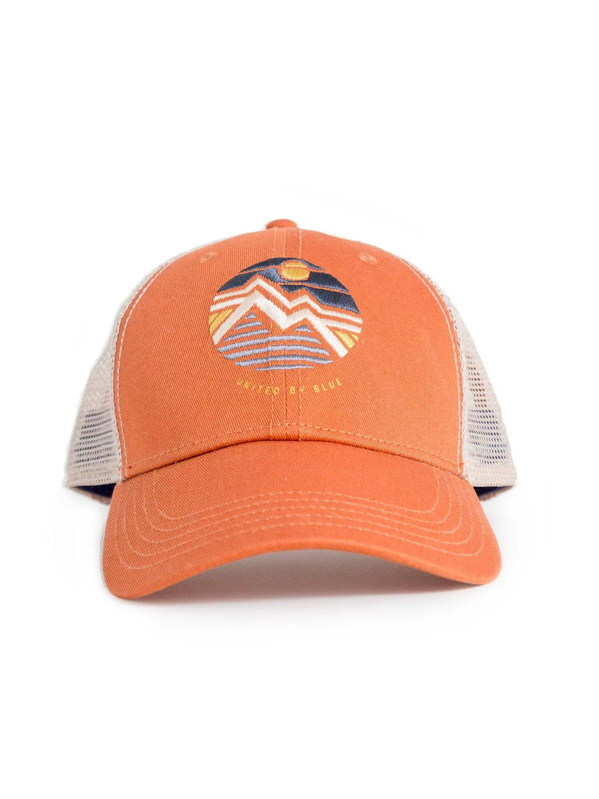United by Blue Geo Mountain Trucker Hat Tawny
