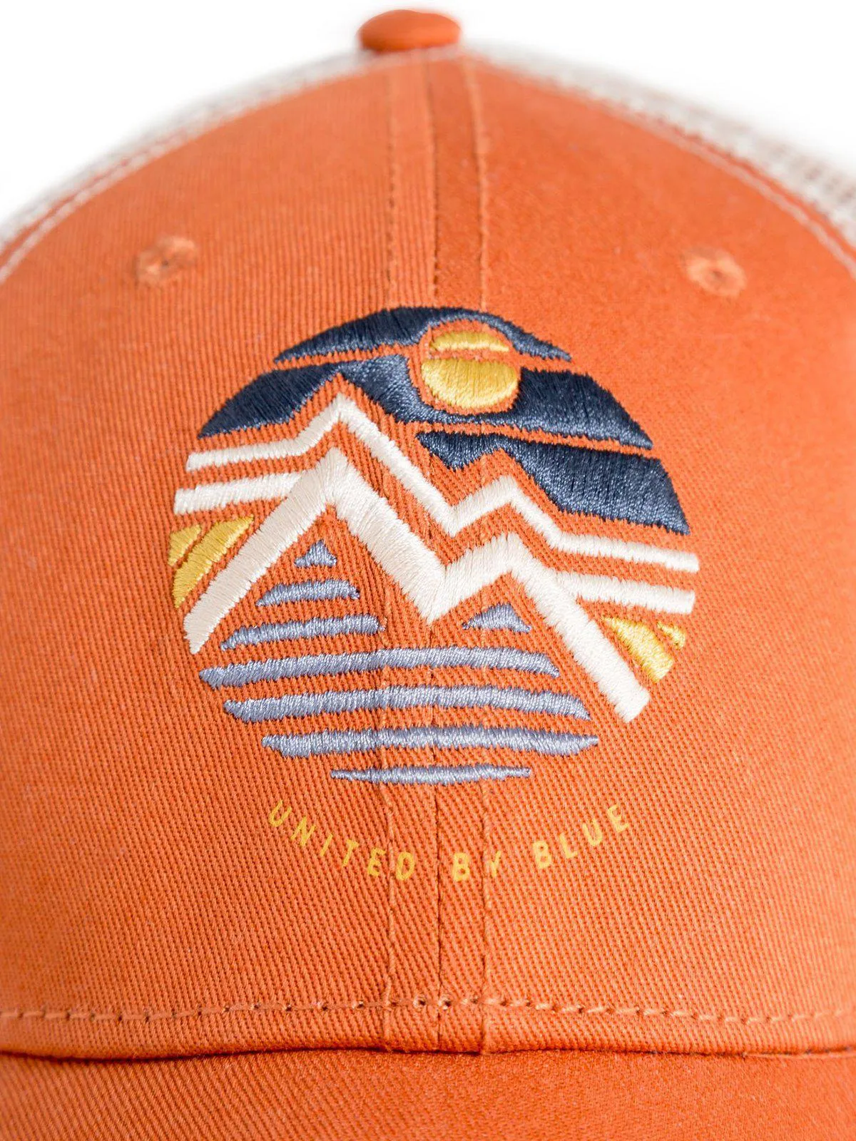 United by Blue Geo Mountain Trucker Hat Tawny