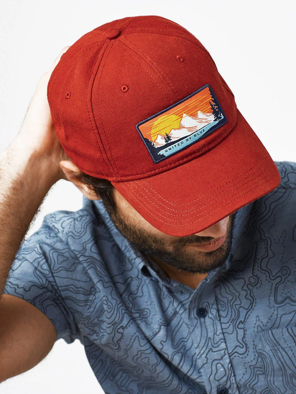 United by Blue Sun Mountain Baseball Hat Brick Red