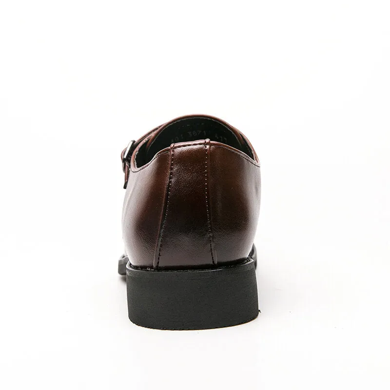 Urban Type Metal Buckle Slip Onmal Business Casual Men Dress Shoes