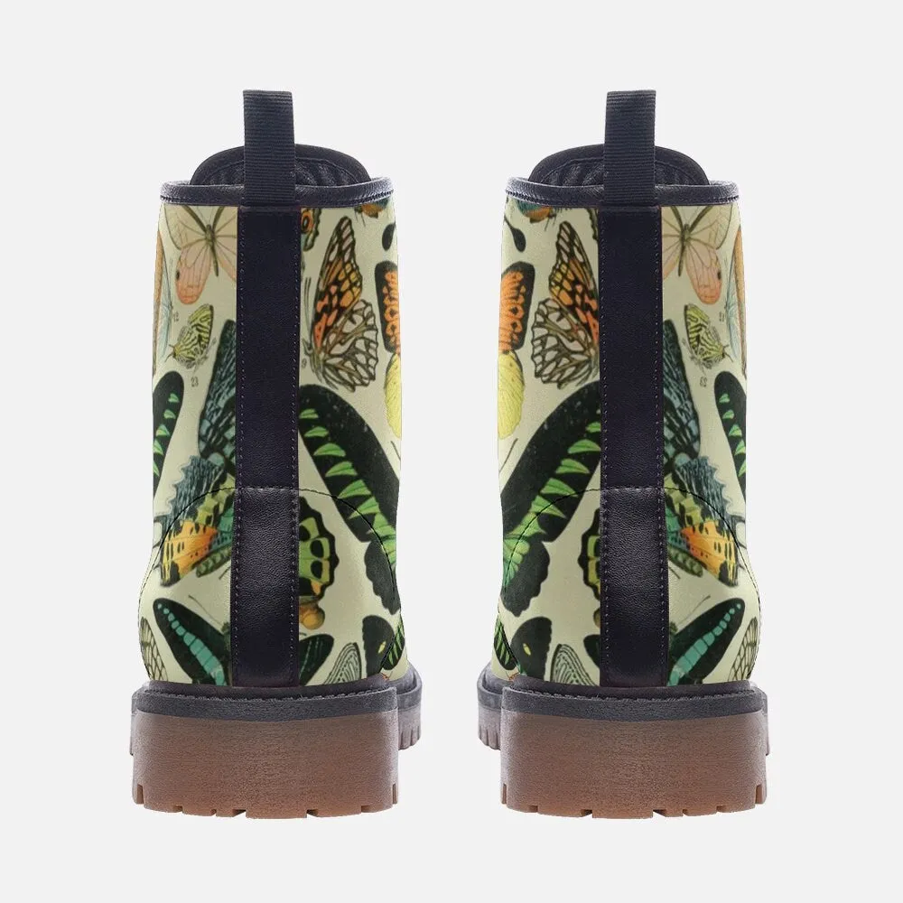Vintage Butterflies Vegan Leather Unisex Boots