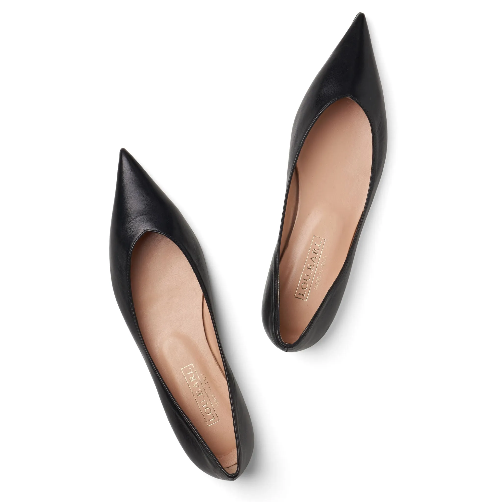 Vivienne Pointed Toe Flats in Black
