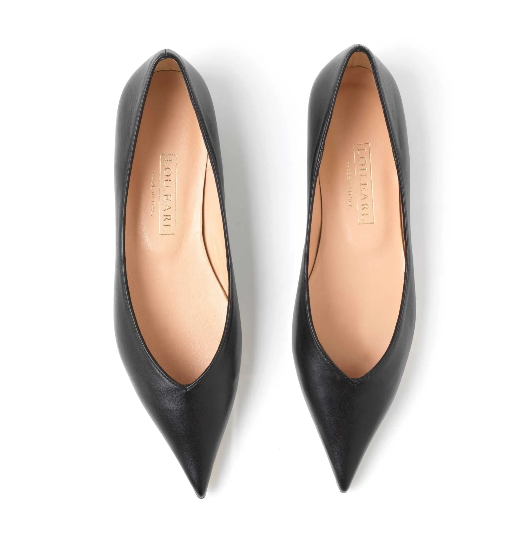 Vivienne Pointed Toe Flats in Black