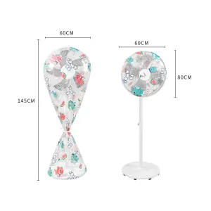 Waterproof Dustproof Fan Cover Set - Little Dinosaur Design