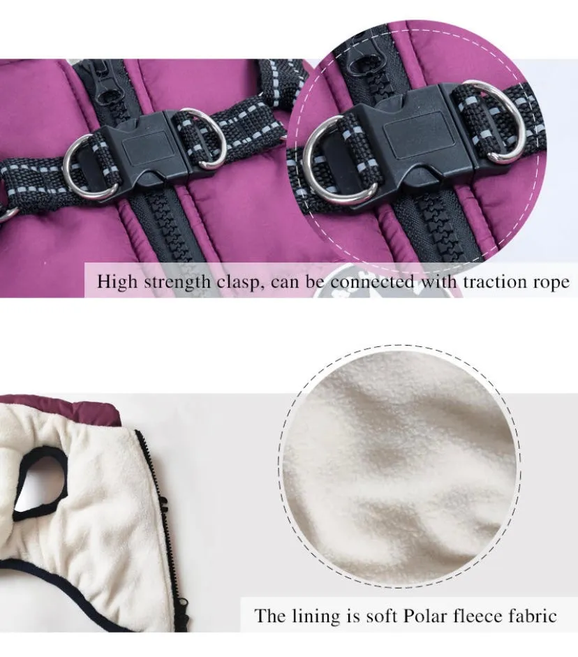 Waterproof Luxury Pet Vest with harness