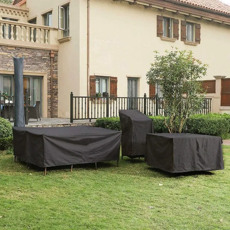 Waterproof Outdoor Furniture Cover - 180X120X74Cm - Oxford Cloth - Dustproof & Uv-Proof - Black