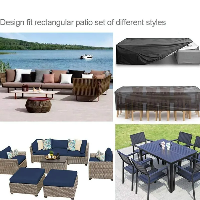 Waterproof Outdoor Furniture Cover For Garden Table And Chairs - 255X130X80Cm