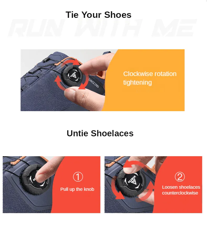Waterproof Speed Hiker Boots - Automatic Lace Up Outdoor Footwear