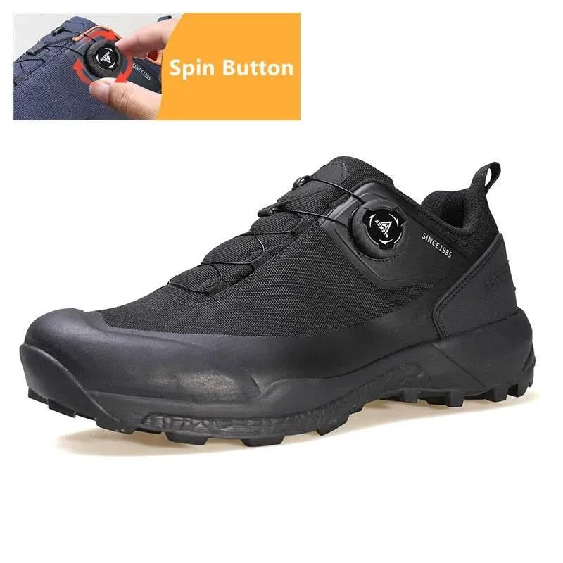 Waterproof Speed Hiker Boots - Automatic Lace Up Outdoor Footwear