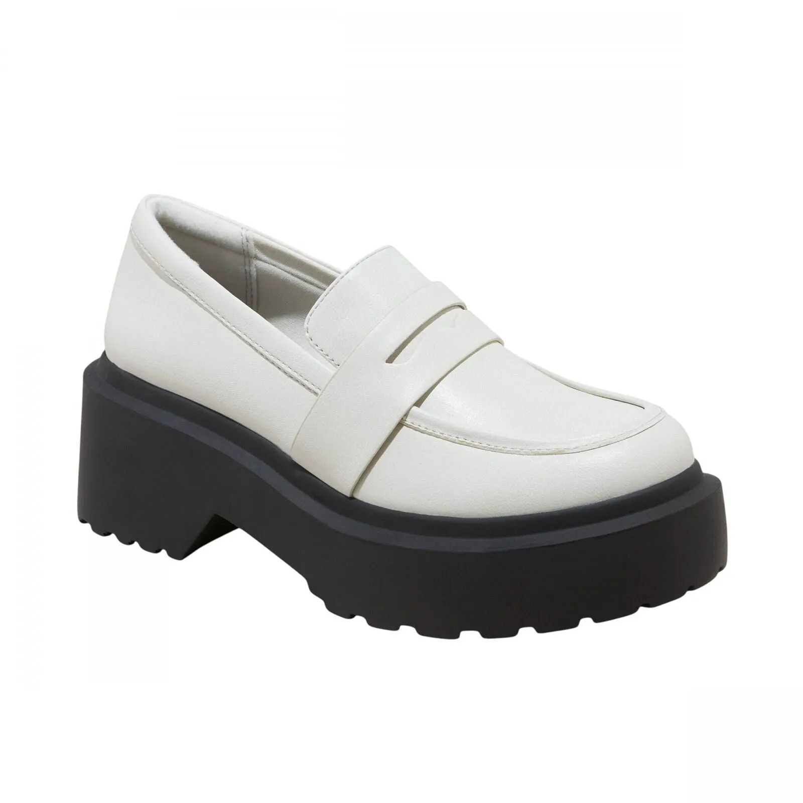 Wild Fable Womens Lacey Loafer Flats with Memory Foam Insole 87930112 White 6M