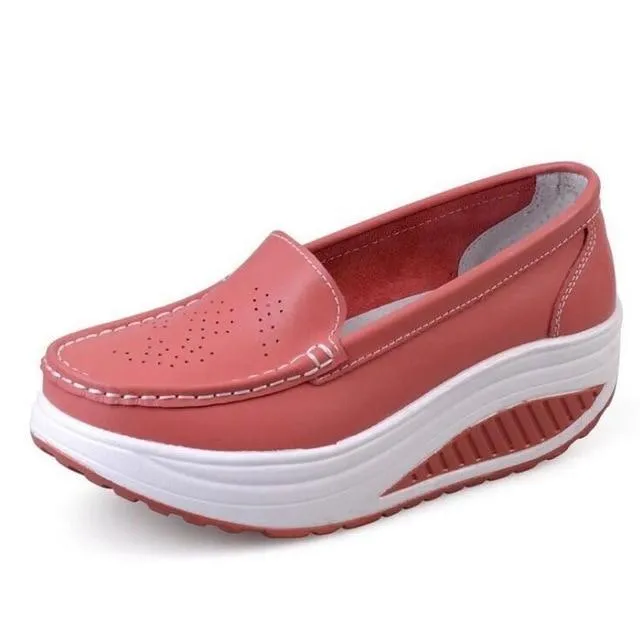Women Flat Platform Shoes Woman White Nursing Shoes