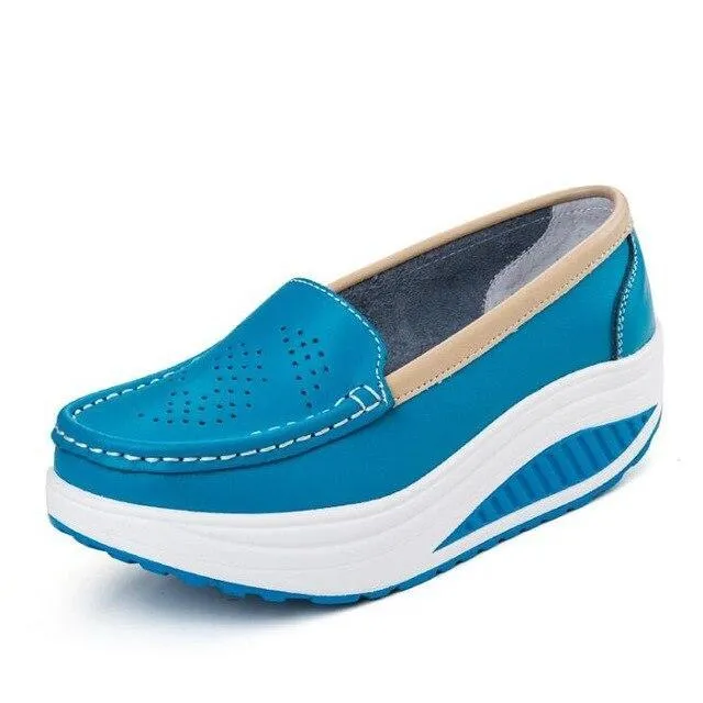 Women Flat Platform Shoes Woman White Nursing Shoes