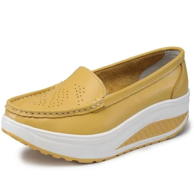 Women Flat Platform Shoes Woman White Nursing Shoes