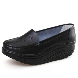 Women Flat Platform Shoes Woman White Nursing Shoes