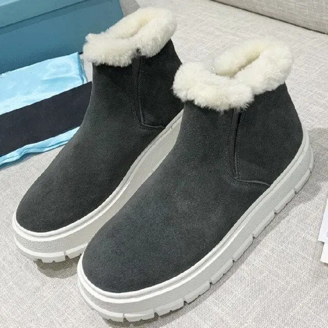 Women Warm Leisure Shoes Round Toe