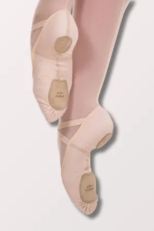 Women's 4-Way Total Stretch Canvas Ballet Shoes - Peach